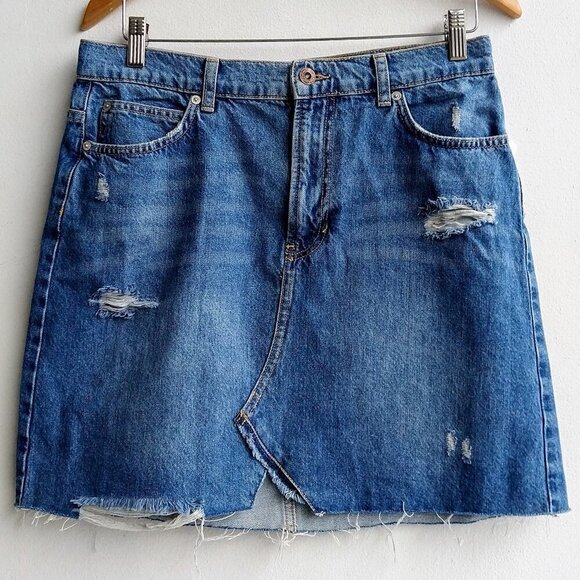 Free People Hallie Midstone Denim Skirt Size 28 New NWT - Picture 1 of 4